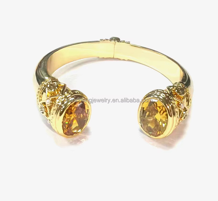 Infissi in ottone braccialetti braccialetti cuffetti gioielli granati pietre argento gioielli luccicanti CZ