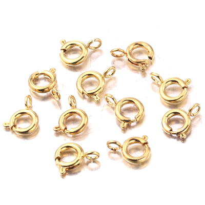 18K Gold Plated Spring Clamps Accessori fai da te fatti a mano 925 Sterling Silver Jewelry