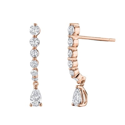 925 Sterling Silver White Pear Drop Cubic Zircon Orecchini per le esigenze del cliente