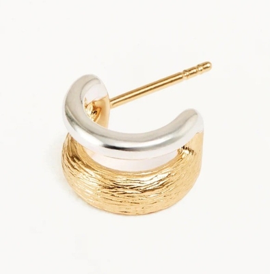 18K Oro e Oro Bianco Guarnizioni Da Scudo Orecchini Da Donna