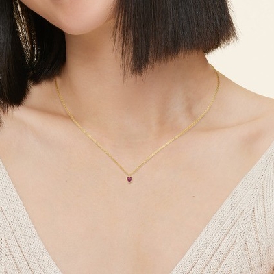 Collare di 925 Sterling Silver in forma di cuore in forma di smeraldo