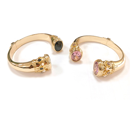 Braccialetto di pietra CZ 18K Oro Braccialetto da tennis Cubo Zirconia ECO Braccialetto di rame e ottone