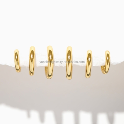 Gioielli d'argento finissimi Minimalista 18K Oro 9MM 11MM 13MM Hoop Set per FedEx DHL UPS TNT EMS Spedizione