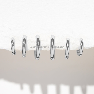 Gioielli d'argento finissimi Minimalista 18K Oro 9MM 11MM 13MM Hoop Set per FedEx DHL UPS TNT EMS Spedizione