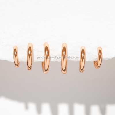 Gioielli d'argento finissimi Minimalista 18K Oro 9MM 11MM 13MM Hoop Set per FedEx DHL UPS TNT EMS Spedizione
