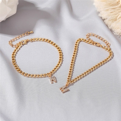 Pulsera da tennis da donna in ottone di moda in oro 18K personalizzata