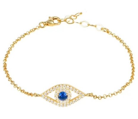 Rosso oro, argento sottile, braccialetto, braccialetto, bianco, blu, occhio, 925 sterling, argento