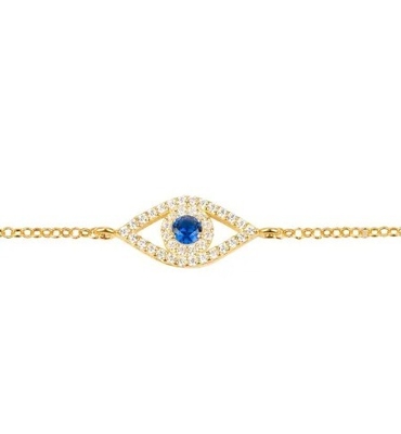 Rosso oro, argento sottile, braccialetto, braccialetto, bianco, blu, occhio, 925 sterling, argento