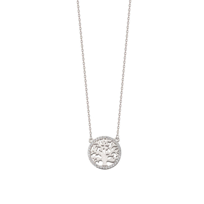 Occasione di festa 18K oro placcato Sterling argento albero della vita pendente collana per donne