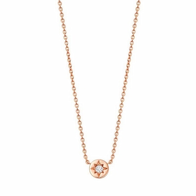 Collare in oro 925 Sterling Silver Starburst Diamond Disc Pendentive per uso quotidiano