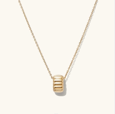 Collare in oro 925 Sterling Silver Simple Single Beaded Circle Charm Pendant Necklace OEM