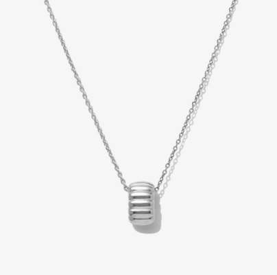Collare in oro 925 Sterling Silver Simple Single Beaded Circle Charm Pendant Necklace OEM