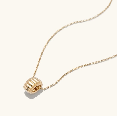 Collare in oro 925 Sterling Silver Simple Single Beaded Circle Charm Pendant Necklace OEM