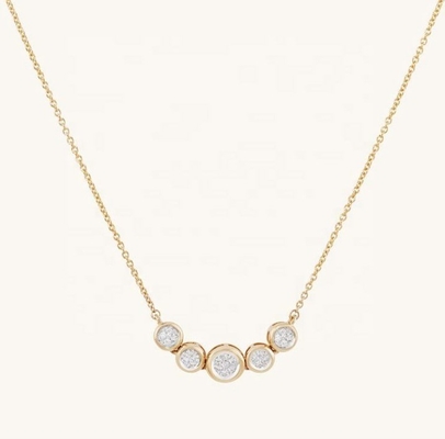 Collare in oro di 18 carati di rodio donna 1,2 mm di oro bianco