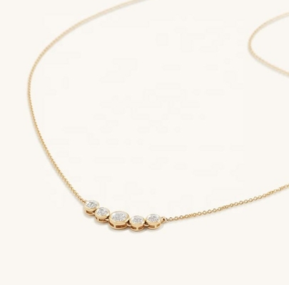 Collare in oro di 18 carati di rodio donna 1,2 mm di oro bianco