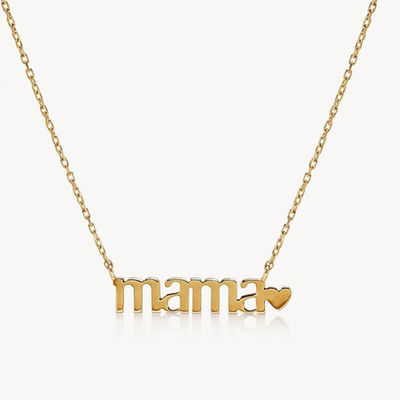 26mm 18K Colletto Dorato MAMA Colletto di Cuore Per la Giornata delle Donne