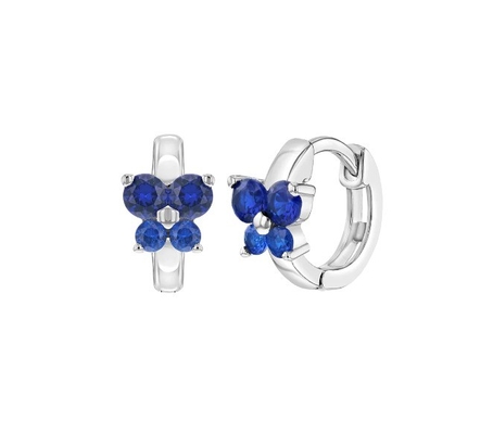 Sapphire Cubic Zircon Butterfly Huggies orecchini per occasione regalo