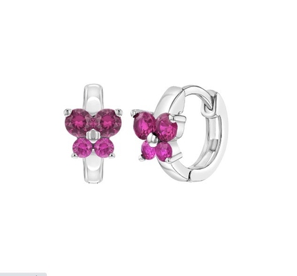 Sapphire Cubic Zircon Butterfly Huggies orecchini per occasione regalo
