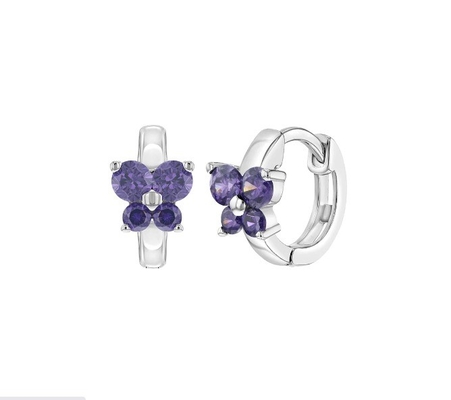 Sapphire Cubic Zircon Butterfly Huggies orecchini per occasione regalo