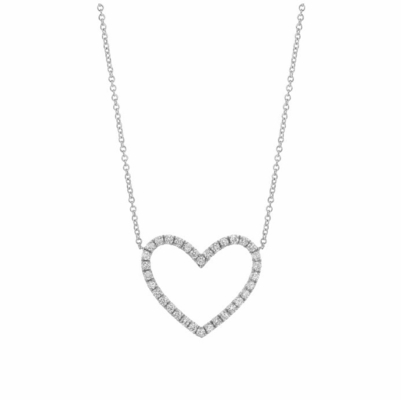 925 Sterling Silver Pave Diamond Love Necklace per ragazza Amica Apprezzamento da parte di terzi