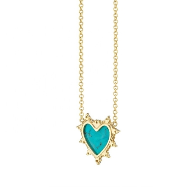 925 Sterling Silver Chain Gioielli Diamante E Turchese Cuore Twist Collare Senza Perla
