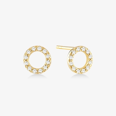 Orecchini in oro 18K 925 Sterling Silver Classic Stud per ragazze Accessori di moda