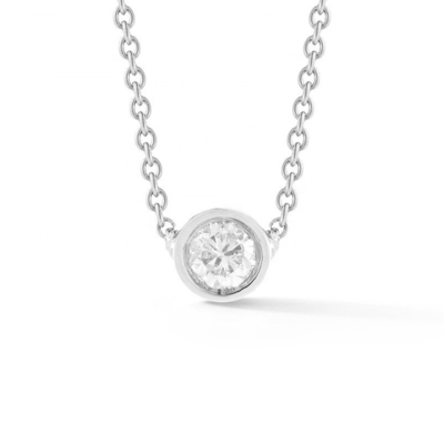 Simple 925 Sterling Silver Solitaire Collare CZ Diamante in 7mm/10mm/15mm
