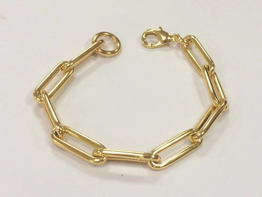 Braccialetto in ottone più spessa 18K Catena d'oro per uomini e donne in varie lunghezze di Karen