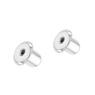 FedEx Express Ricambio a vite placcato d'argento per orecchini per bambini in argento sterling 925