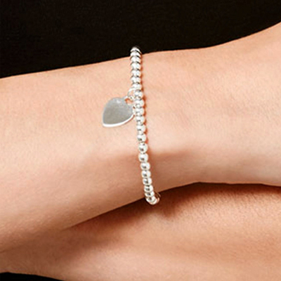 Braccialetto a forma di cuore e di albero incantato con perline 925 Sterling Silver per braccialetti da donna
