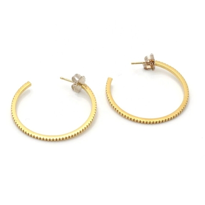 Orecchini in oro in arredamento con logo del cliente 30*30mm