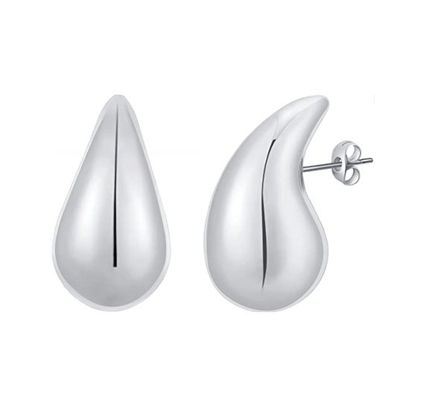 Logo personalizzato 18K oro placcato lacrimogno anello hollow stud per ragazze festa gioielleria