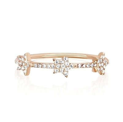 18K oro placcato argento CZ Star Statement Anelli per donne Micro Pave Setting Certificato