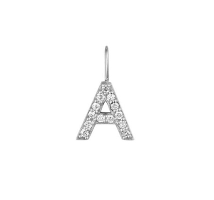 Nickel Free 925 Sterling Silver Letter Un Colletto Di diamanti
