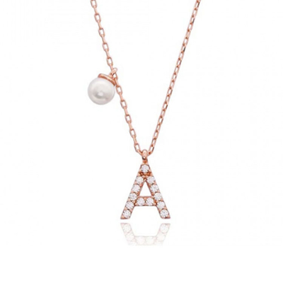 Nickel Free 925 Sterling Silver Letter Un Colletto Di diamanti