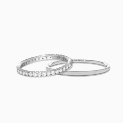 Anello per donne in oro da 18 carati, set in argento sterling 925