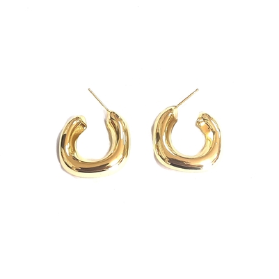 Personalizzazione orecchini 18K in oro in ottone ODM orecchini in oro in ottone