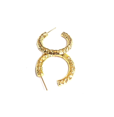 ODM 18K orecchini per anelli in oro a tubo con placcatura in oro giallo orecchini per anelli tubolari