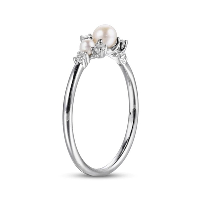 Anelli da fidanzamento bianchi CZ impilabili in argento sterling 925 taglia 3-10 anelli da fidanzamento perle