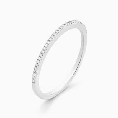 Articolo caldo 18K oro placcato Mezza eternità impilabile 925 sterling argento femminile anello band