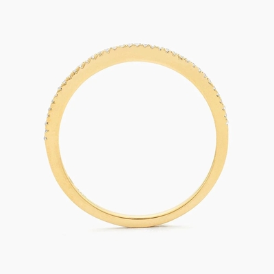 Articolo caldo 18K oro placcato Mezza eternità impilabile 925 sterling argento femminile anello band