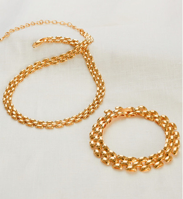 18K oro placcato donna moda più spessa catena di ottone pendenti collane