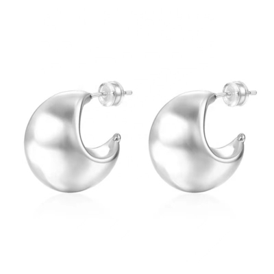 Orecchini di moda con anello spessore e vuoto 18K placcati in oro