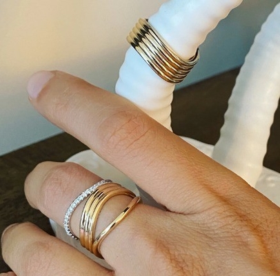 Eleganti anelli in acciaio inossidabile per ragazze