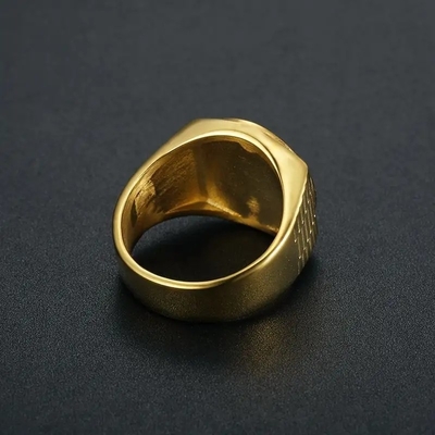 Corona 18K Oro Placcato Anello Quadrato Unisex Mani Bianco Cristallo Anello Couple