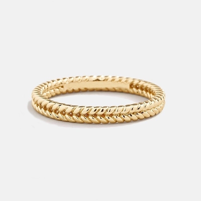 Gioielli pregiati 18K oro placcato 925 Sterling Silver Wheat Anello per donne