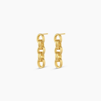 Orecchini a catena a coltello in oro 18K con catena a coltello a coltello