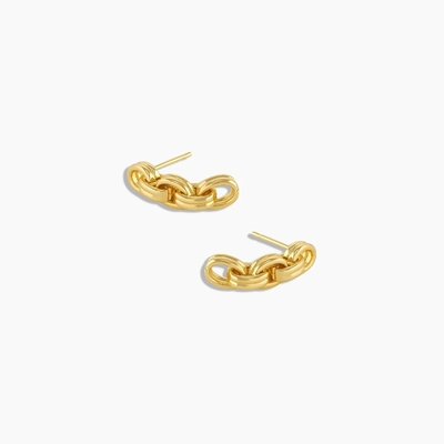 Orecchini a catena a coltello in oro 18K con catena a coltello a coltello