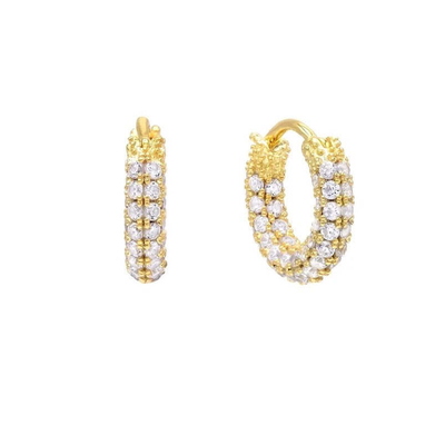 Orecchini in zirconia cubica in oro 18K ECO Friendly 925 Sterling Silver
