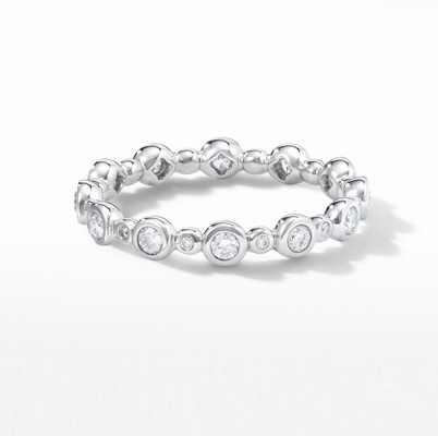 Classics Zircon Eternity Band Gioielli dorati US Size 10 Chiaro CZ Anello